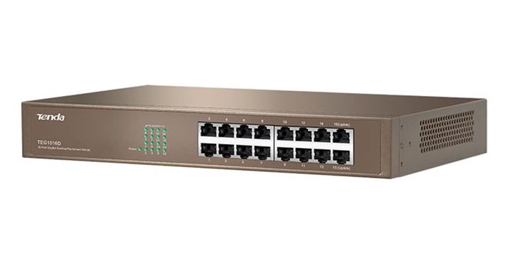 SWITCH 16 PUERTOS BASE 1000 TENDA
