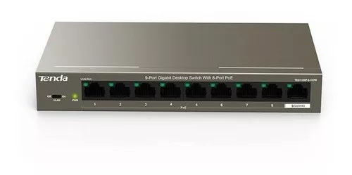 SWITCH 8 PUERTOS BASE 1000 TENDA CON POE