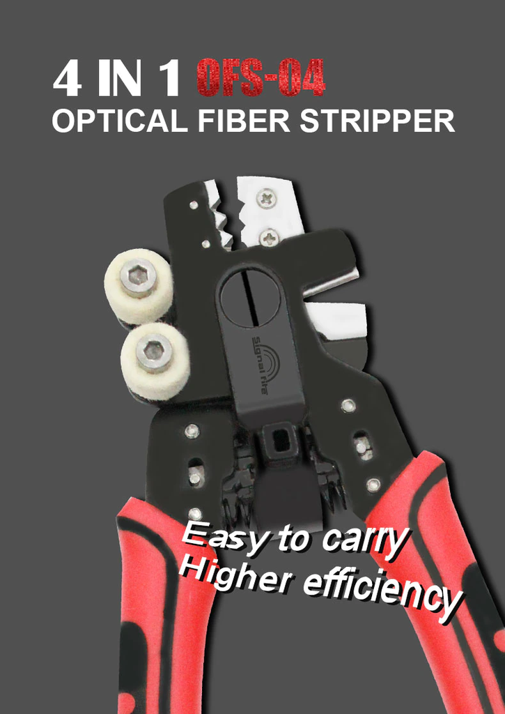 STRIPPER CORTADORA FIBRA DROP 4 EN 1 OFS-04 ROJO