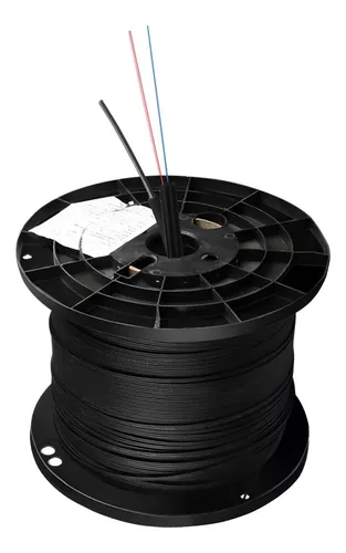 [988] FIBRA DROP 1 HILO 1 KM MENSAJERO ACERO CARRETE PLASTICOO