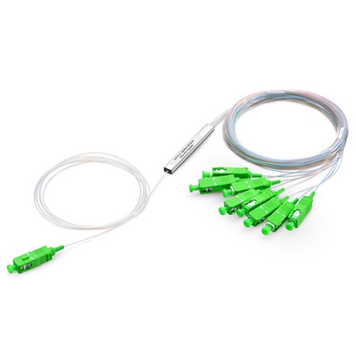 [821] SPLITER 1X8 CON CONECTOR SC APC VERDE