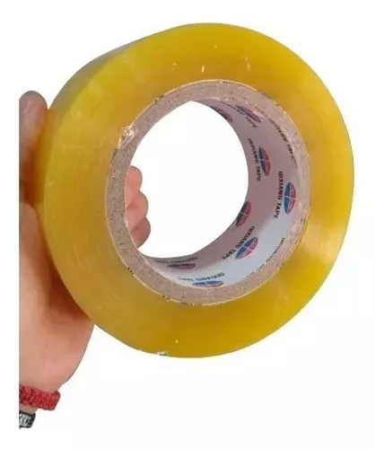 [400] CINTA TRANSPARENTE ADHESIVA X 300 MTS AMARILLA TRANSPARENTE